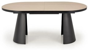 Masa extensibila Giacomo natur/negru L180-240 cm