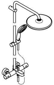 GROHE 26988001 - Sistem de duș VITALIO START SYSTEM, 390 mm, crom lucios