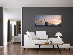 Tablou cu moară de vânt (120x50 cm)