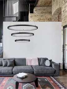 Lustra LED dimabila design circular EMPATIA D-80cm