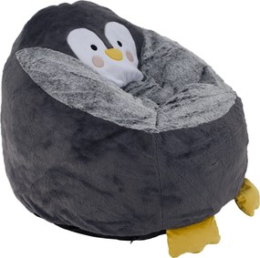 Fotoliu tip sac pinguin, gri, PINGO