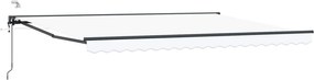 vidaXL Cort electric retractabil Alb 4,5 × 3 m