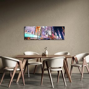 Tablou - New York Theather District (cu ceas) (90x30 cm)