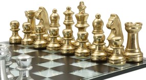 Mauro Ferretti Set Tabla De Sah Negru/Alb Cm 50,5X50,5X12 | Aosom Romania