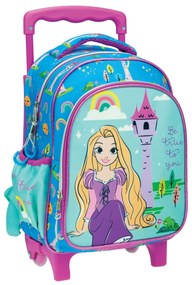Prințesele Disney Rapunzel rucsac școlar pe role, geantă 30 cm