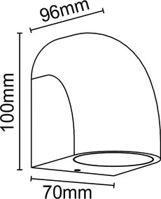 Mini aplica iluminat fatada exterior IP65 BALDY alb
