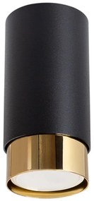 Plafonieră neagră/aurie Crown – Sollux