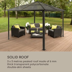 Pantheon Solid Sky Ambient Solar, pavilion, 3 × 3 m, iluminat solar