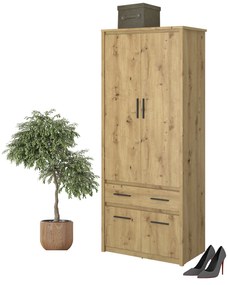 Dulap de haine Andra 4D1S/40 (Stejar artisan). 1052752