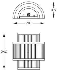 Aplică Zuma Line W0528-02B-V6AC SERGIO 2xG9/33W/230V auriu