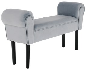 Bancă, catifea Velvet, gri deschis/negru, BURDA