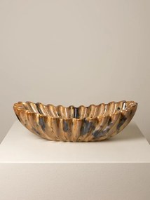 Tavă decorativă din ceramica in forma de scoica, "Ocean Whisper"