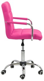 Scaun de birou pentru copii din piele eco OFF 328 roz