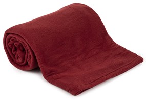 Pătură fleece UNI, vișiniu, 150 x 200 cm