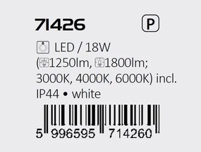 Plafoniera pentru baie, Protectie IP44 Alenzo D-30,5cm alba