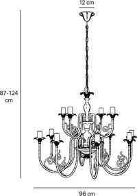 Candelabru din alama masiva stilul fastuos Ludovic al XV-lea