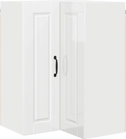 vidaXL Dulap de bucătărie Alb lucios 57 x 57 x 80 cm Lemn compozit