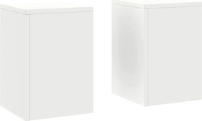 vidaXL Suport pentru plante 2 pcs Alb 24 x 24 x 35 cm Oțel