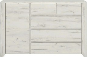 Comoda ANGEL TIP 41, alb, PAL melaminat, 118,7x76,5x40,2 cm