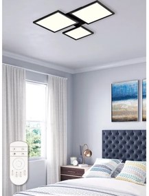 Lustră LED aplicată dimabilă LED/50W/230V 3000-6500K neagră Top Light + telecomandă