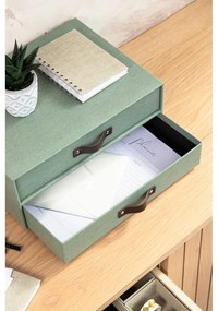 Organizator verde pentru sertar din carton Birger Canvas Paper Laminate – Bigso
