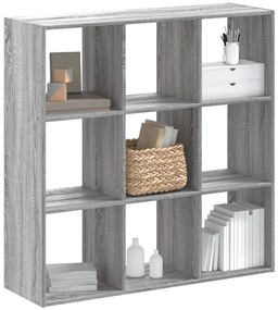 vidaXL Bibliotecă, gri sonoma, 102x32x102 cm, lemn prelucrat