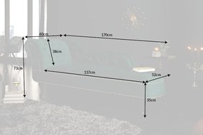 Pat de zi/ Canapea relax Chesterfield verde smarald