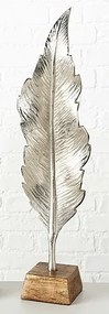 ​Deco frunza cu stativ argintie 15/12/67 cm​