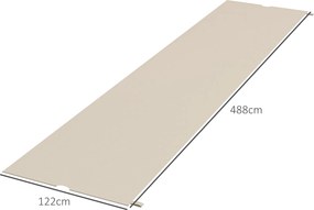 Outsunny Copertină Pergolă Rezervă UV 3x3(m) 4.9x1.2m Ușor de Instalat Kaki | Aosom Romania