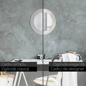 Decor oglinda rotunda Marmură strălucitoare fi 50 cm