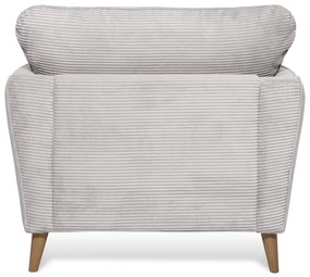 Fotoliu gri deschis cu tapițerie din catifea reiată Paris – Scandic