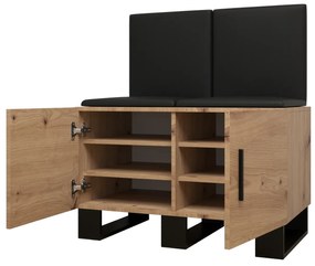 Set mobilier pentru hol Amanda 19 (Stejar artisan + roz). 1086020