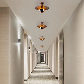 Lustră arămie cu abajur din metal ø 38 cm Kurt – Opviq lights