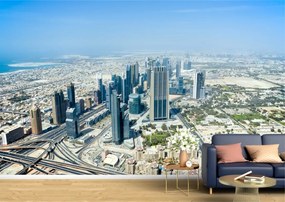 Tapet Premium Canvas - Vedere aeriana cu orasul Dubai