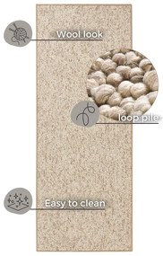 Covor tip traversă maro deschis 80x200 cm Wolly – BT Carpet
