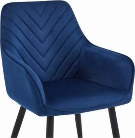 Reducere Scaun de masa NANA VELVET, albastru II. calitate