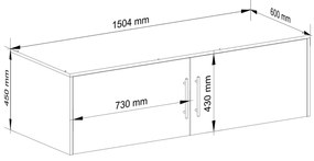 Suprastructură dulap Descansados (alb + stejar sonoma). 1117432