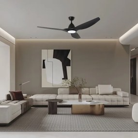 ZEVENTI - Ventilator de tavan URBINO LED, 20W/230V, Wi-Fi Tuya, negru + telecomandă