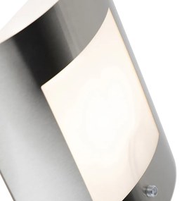 Lampă de perete exterioară din oțel IP44 cu senzor de amurg - Emmerald