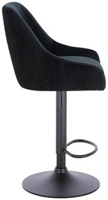 HR920W Scaun Neagră din Catifea cu Bază Neagră