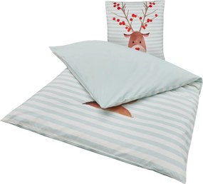 Lenjerie de pat pentru copii din bumbac Renforce FYNN FROST albastru deschis Dimensiune lenjerie de pat: 80 x 80 cm | 135 x 200 cm