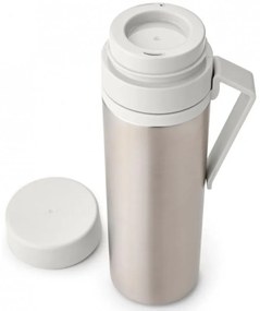 Sticla thermos Brabantia Make&Take 1008488, 500 ml, Perete dublu, Fara BPA, Argintiu/Gri deschis