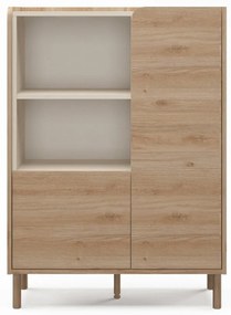 Dulap în culoare naturală cu aspect de lemn de stejar 90x125x40 cm Monza – Marckeric