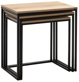 SET 3x măsuță de cafea maro