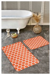 Covorașe de baie portocalii 2 buc. din catifea 60x100 cm – Mila Home
