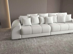 Canapea extensibilă dumonde cu 2 lăzi de depozitare si sezut confortabil din spuma high-density, Verona Euphoria Ivory 310x100 cm