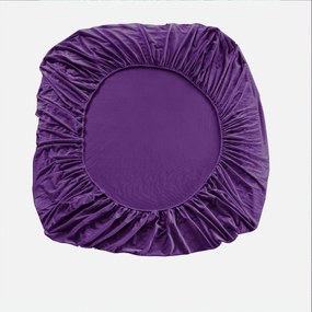 Cearsaf Cocolino microplus cu elastic SOFT 90x200 cm mov inchis