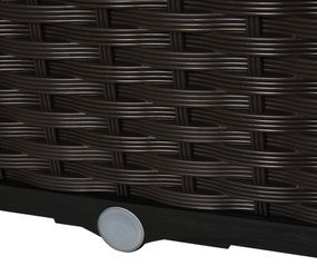 Outsunny Jardinieră înaltă, Jardiniere cu găuri de scurgere, Jardiniere cu aspect de rățușcă din plastic, Maro, 40 x 40 x 44 cm | Aosom Romania