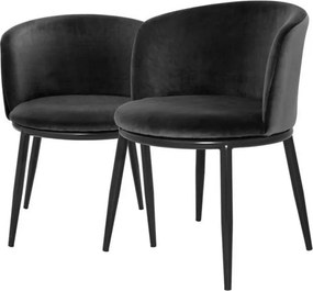 Set de 2 scaune din otel design LUX Filmore negru 111998 HZ