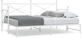 vidaXL Pat de zi cu căuț fără saltea Alb 80x200 cm Oțel